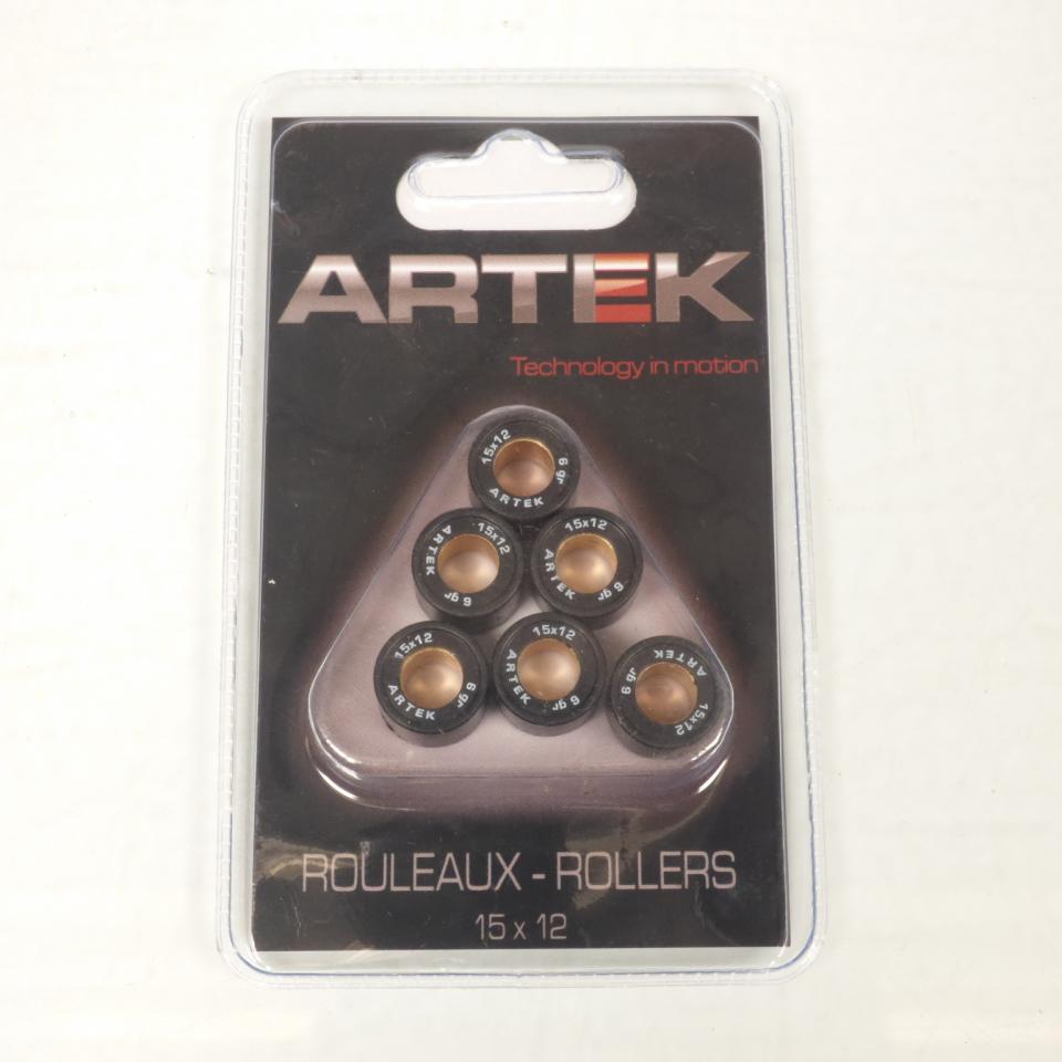 Galet rouleau de variateur Artek pour Scooter Keeway 50 F-ACT Avant 2020 15x12 6Grs Neuf