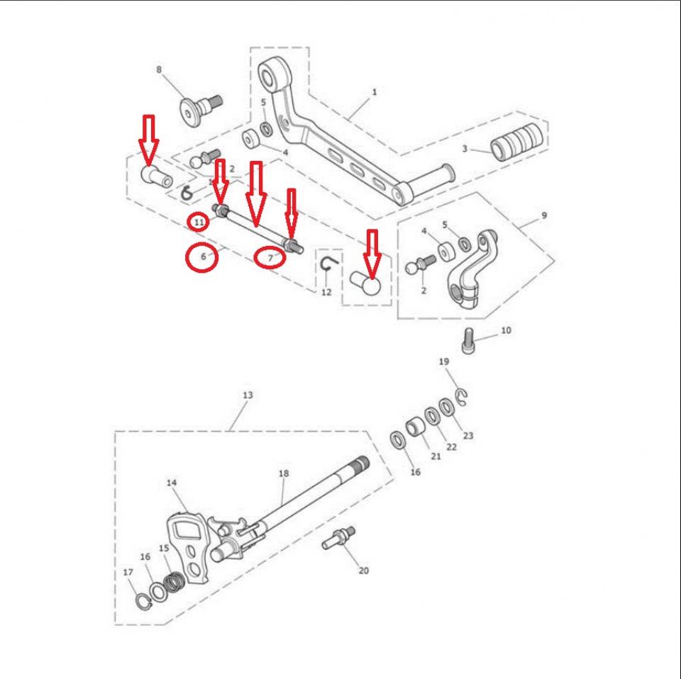 Biellette de sélection pour moto Triumph 1050 Speed triple 2011-2015 T2083379