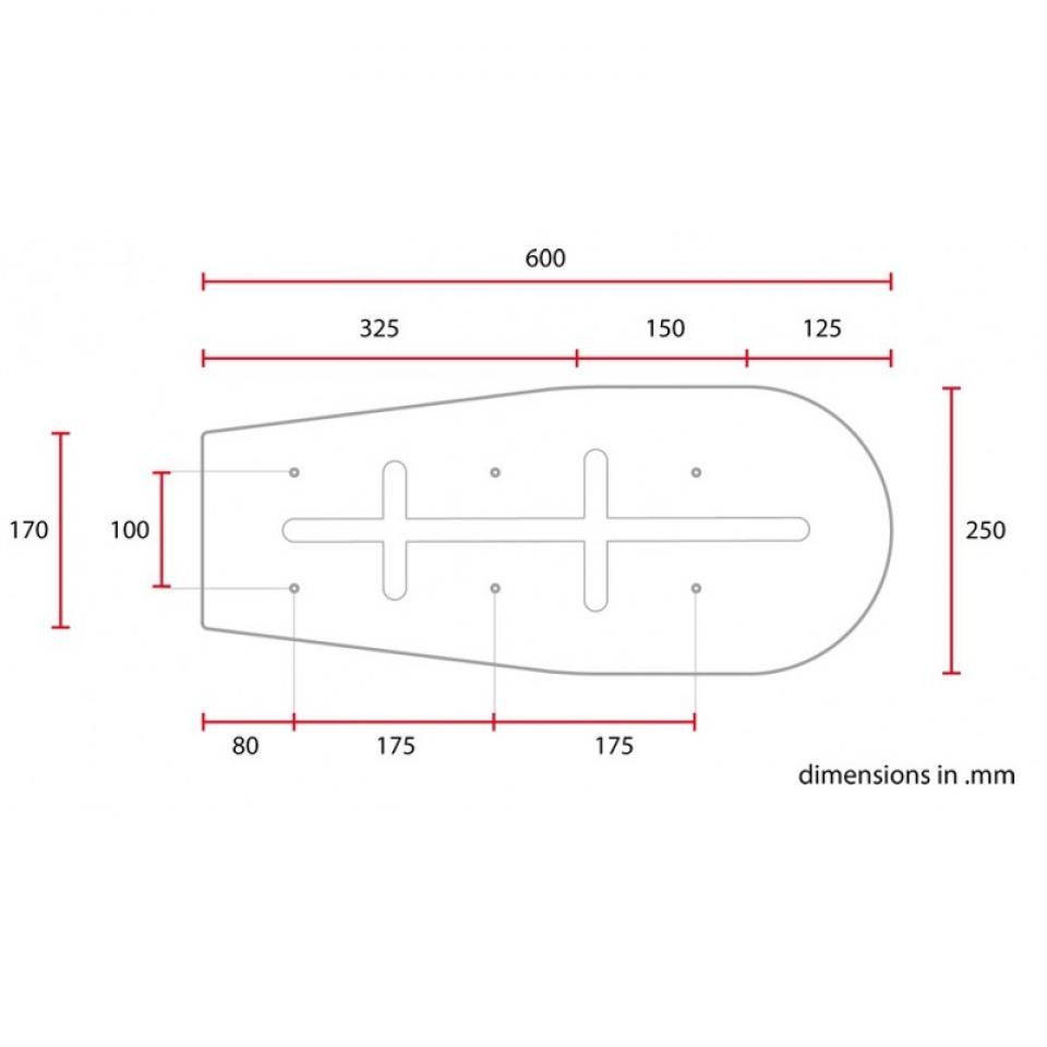 Selle biplace plate C. Racer Scrambler marron surpiqûre noire pour moto Neuf