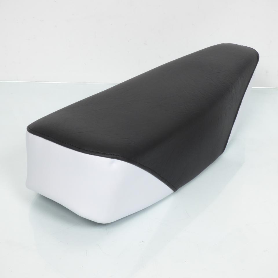 Selle siège biplace noir/blanc pour mobylette cyclomoteur MBK tube selle Ø25mm Neuf
