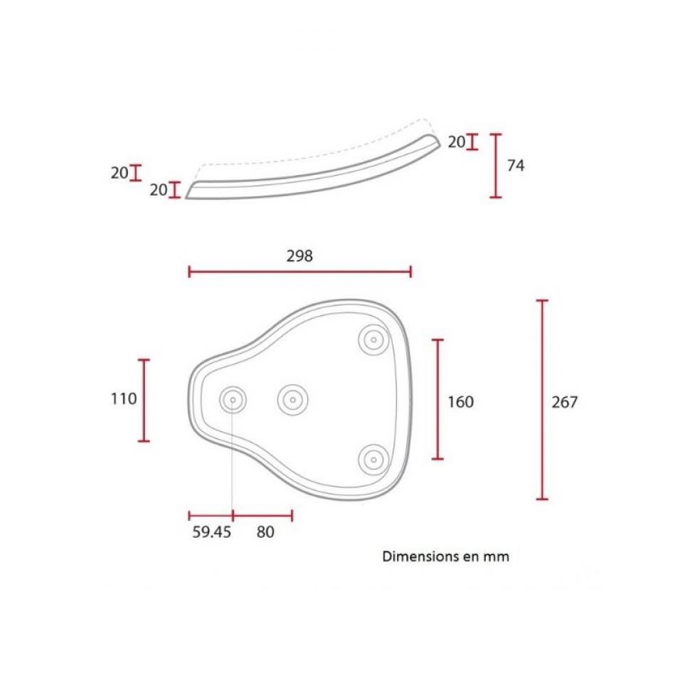 Selle pilote C. Racer pour Auto Bobber marron couture noire Neuf