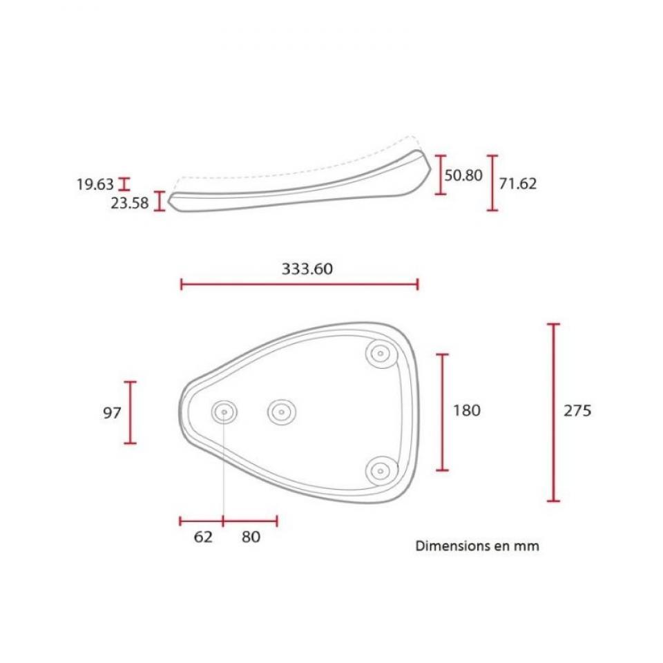 Selle pilote C. Racer pour Auto Bobber marron couture noire Neuf