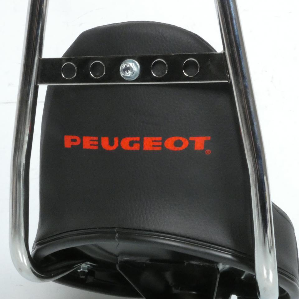 Selle pilote type chopper pour mobylette Peugeot 103 marquage Peugeot en rouge