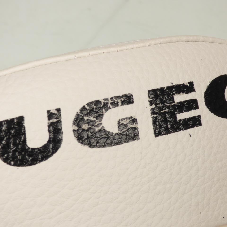 Selle pilote blanche marquage PEUGEOT pour mobylette Peugeot 103 Ø22mm