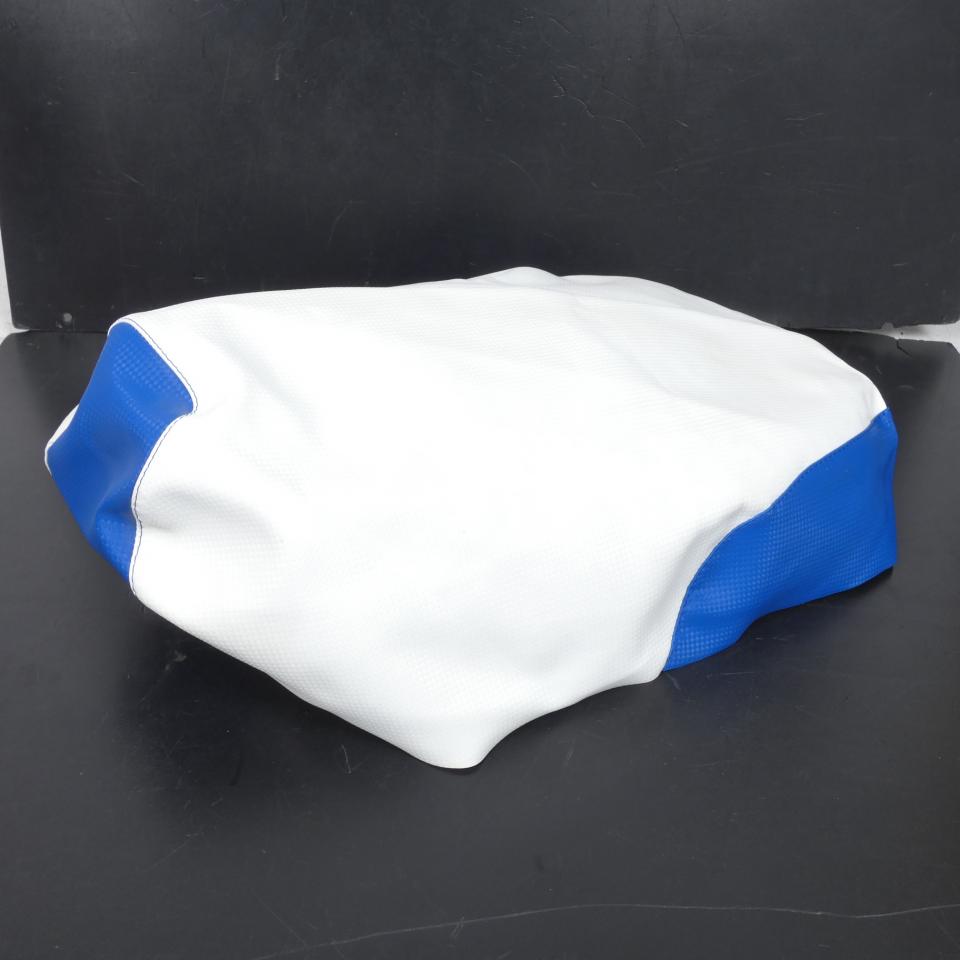 Housse de selle Générique pour scooter MBK 50 Booster Avant 2003 Blanc Bleu Neuf