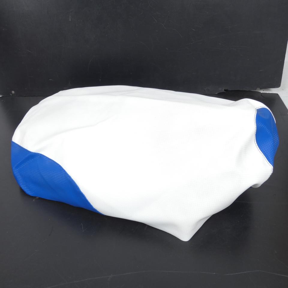 Housse de selle Générique pour scooter MBK 50 Booster Avant 2003 Blanc Bleu Neuf