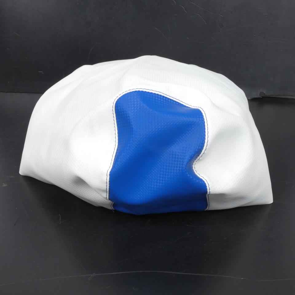 Housse de selle Générique pour scooter MBK 50 Booster Avant 2003 Blanc Bleu Neuf