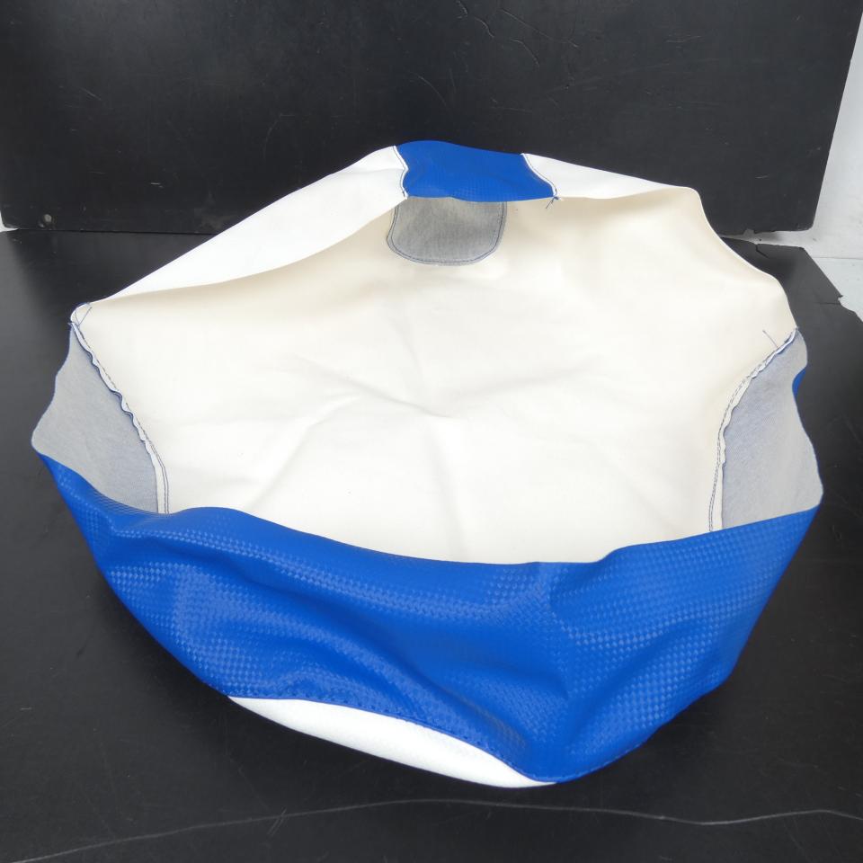 Housse de selle Générique pour scooter MBK 50 Booster Avant 2003 Blanc Bleu Neuf