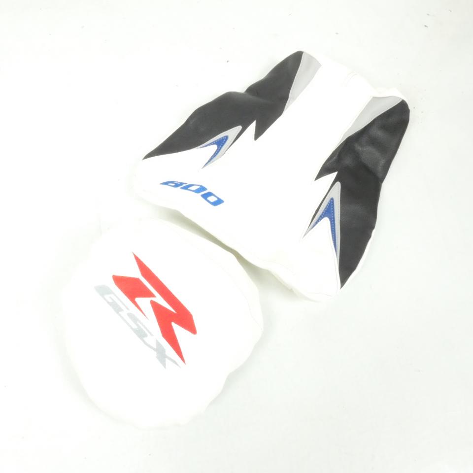 Paire Housse selle Bagster pour moto Suzuki 600 Gsx-R 2008 2201F blanc Noir