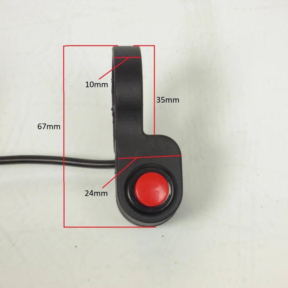 Bouton interrupteur ON/OFF fin déporté universel pour guidon de moto Ø22mm neuf