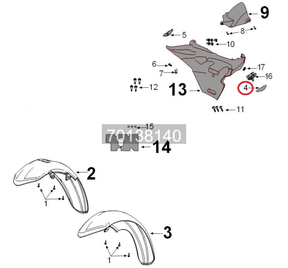 Cache trappe ouverture secours selle pour scooter Peugeot 400 Metropolis 2013-2017 1178366500 Neuf