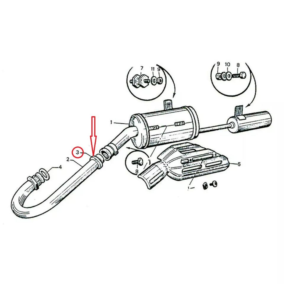 Joint de pot d échappement pour mobylette MBK 50 99Z 90896-20582-00 20582 Neuf