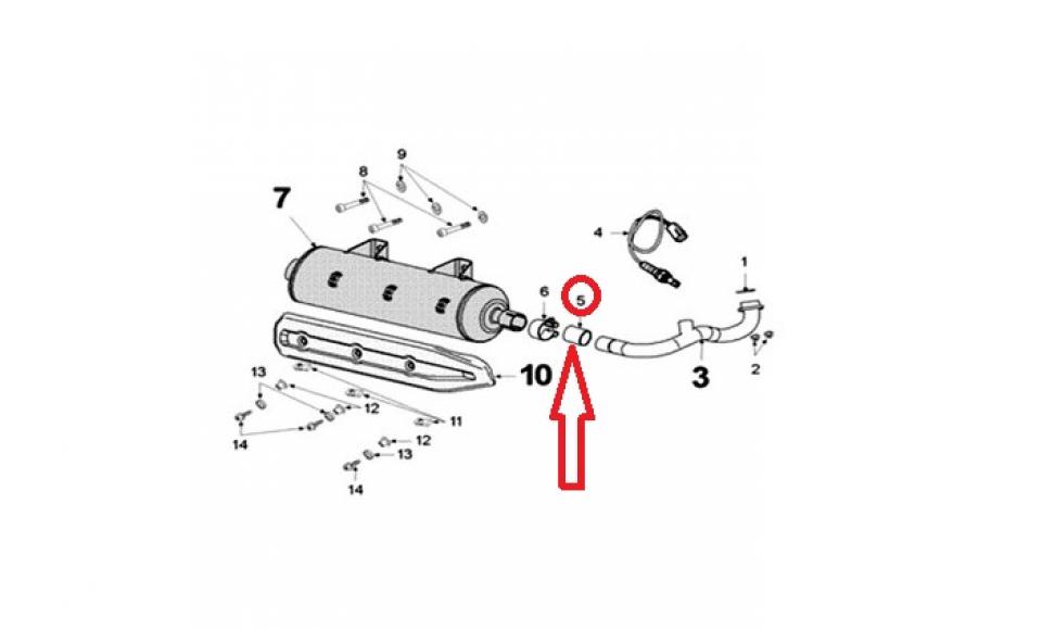 Joint pot échappement pour scooter Peugeot 125 SATELIS 2 11766646 28.5x34.5x32.5