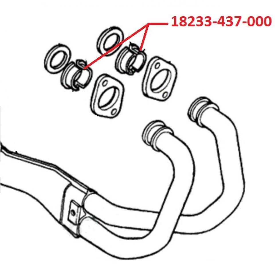 Joint de pot d échappement origine pour Moto Honda 185 XLS 1980 à 1983 18233-437-000 Neuf