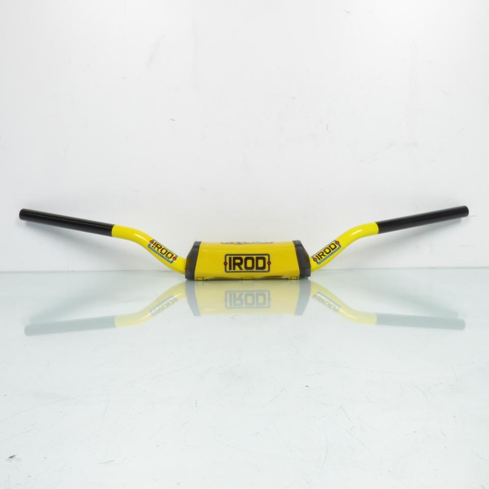 Guidon cross sans barre oversize Ø28mm IROD jaune pour moto cross enduro TT Neuf