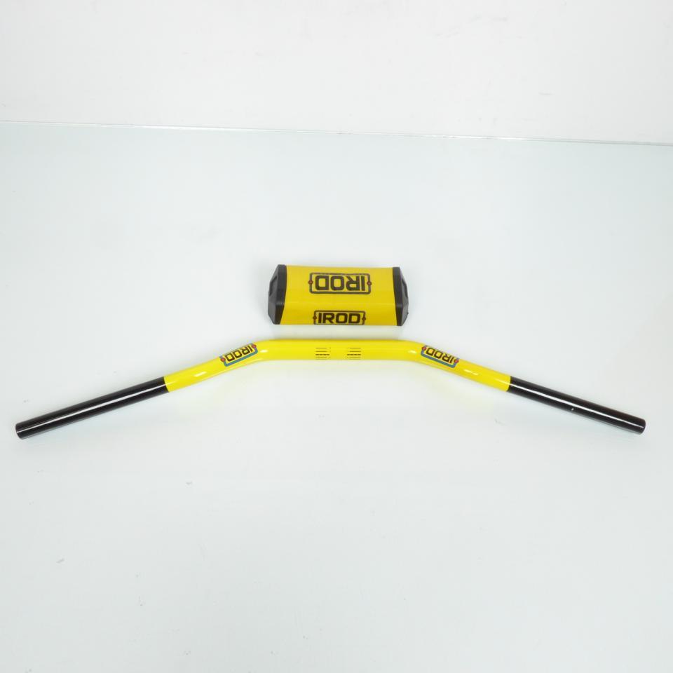 Guidon cross sans barre oversize Ø28mm IROD jaune pour moto cross enduro TT Neuf