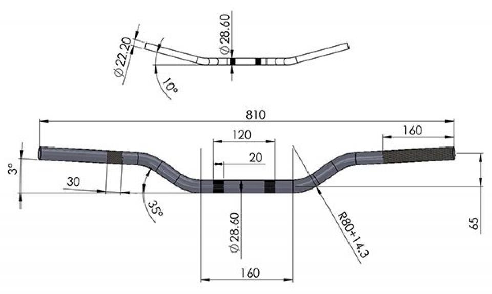 Guidon universel Sifam pour Moto Neuf