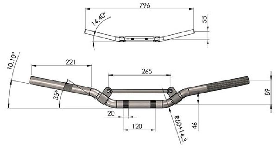 Guidon universel Sifam pour Moto Neuf