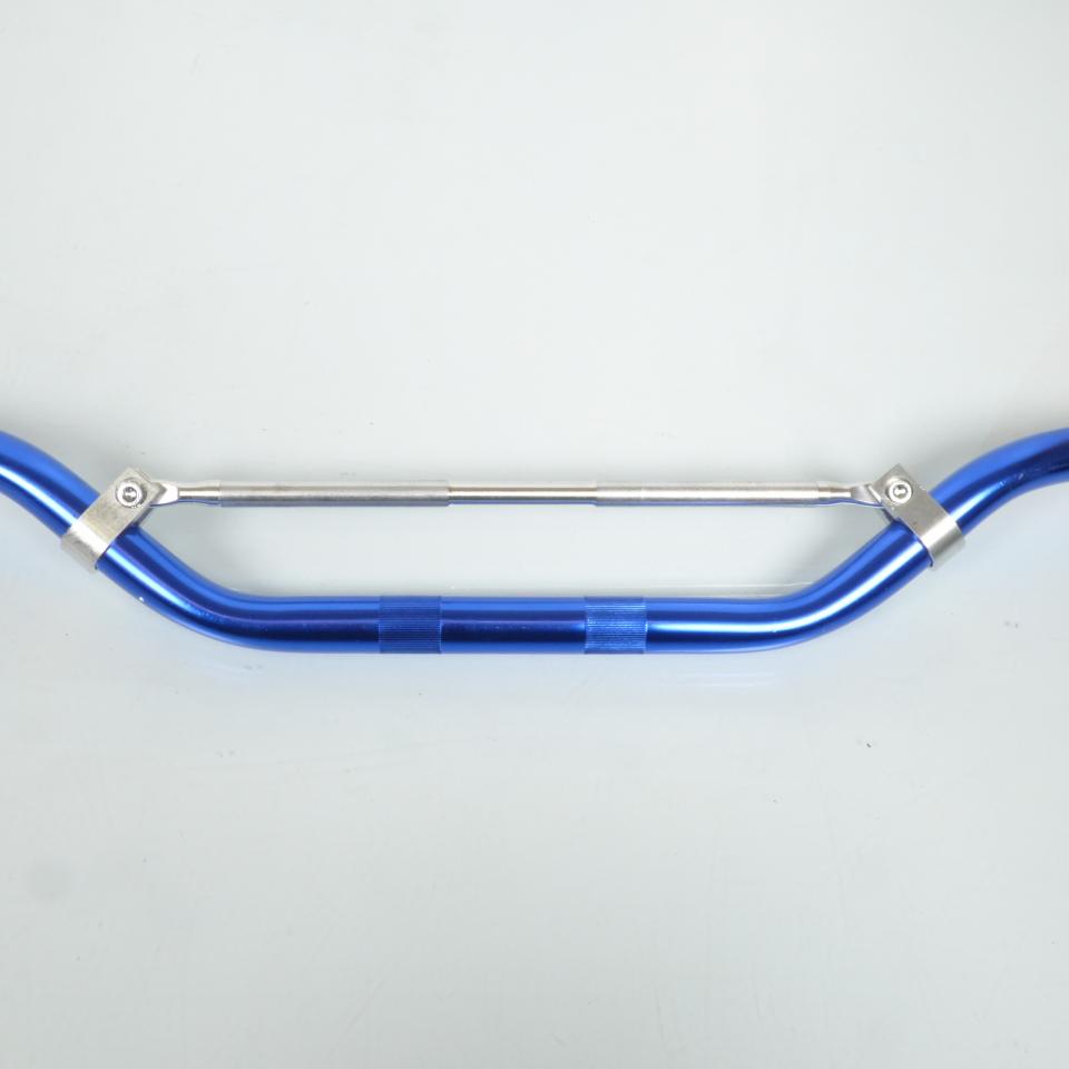 Guidon aluminium bleu Ø22mm L800mm pour moto cross enduro 50 à boite Neuf