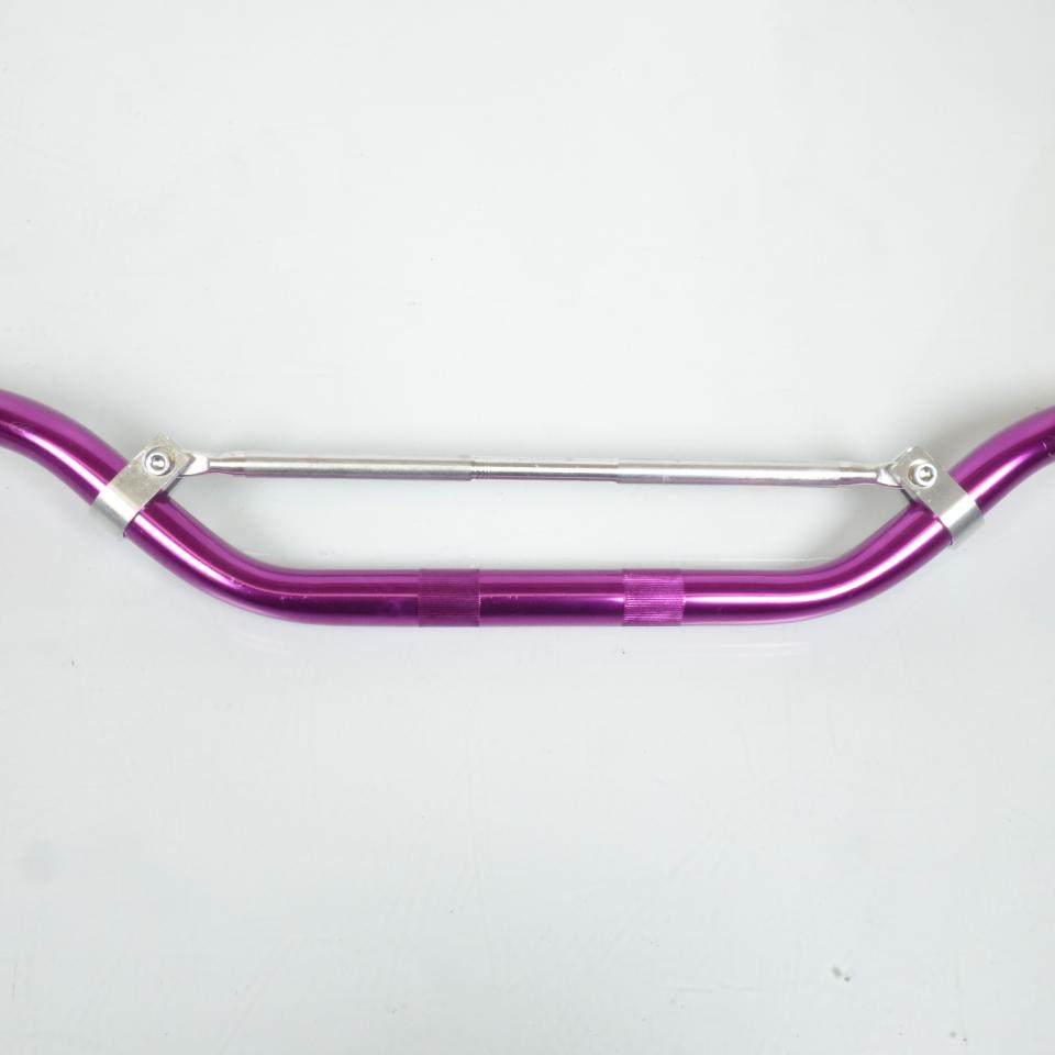 Guidon aluminium violet Ø22mm L800mm pour moto cross enduro 50 à boite Neuf