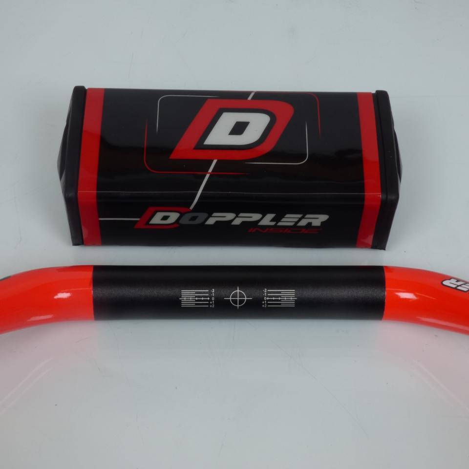 Guidon universel Doppler pour Moto Derbi 50 Senda Sm X-Treme 2006 à 2012 Oversize rouge D28mm L775mm Neuf
