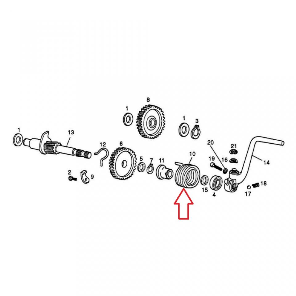 Ressort de kick origine pour Moto Derbi 50 Senda 8470575 / 8470576 Neuf