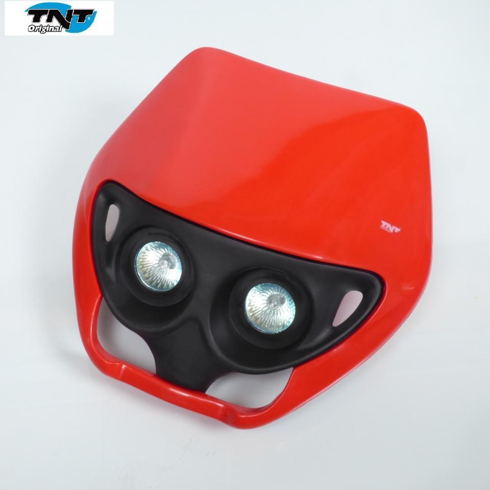 Plaque phare TNT rouge double optique horizontal pour moto enduro cross 50 à boite TT