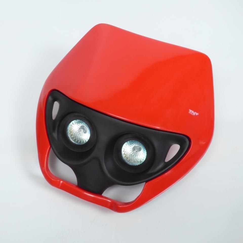 Plaque phare TNT rouge double optique horizontal pour moto enduro cross 50 à boite TT