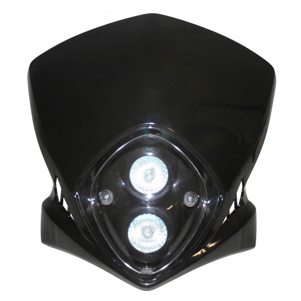 Plaque phare noire Replay Duke double optiques vetical halogène pour moto 50 à boite