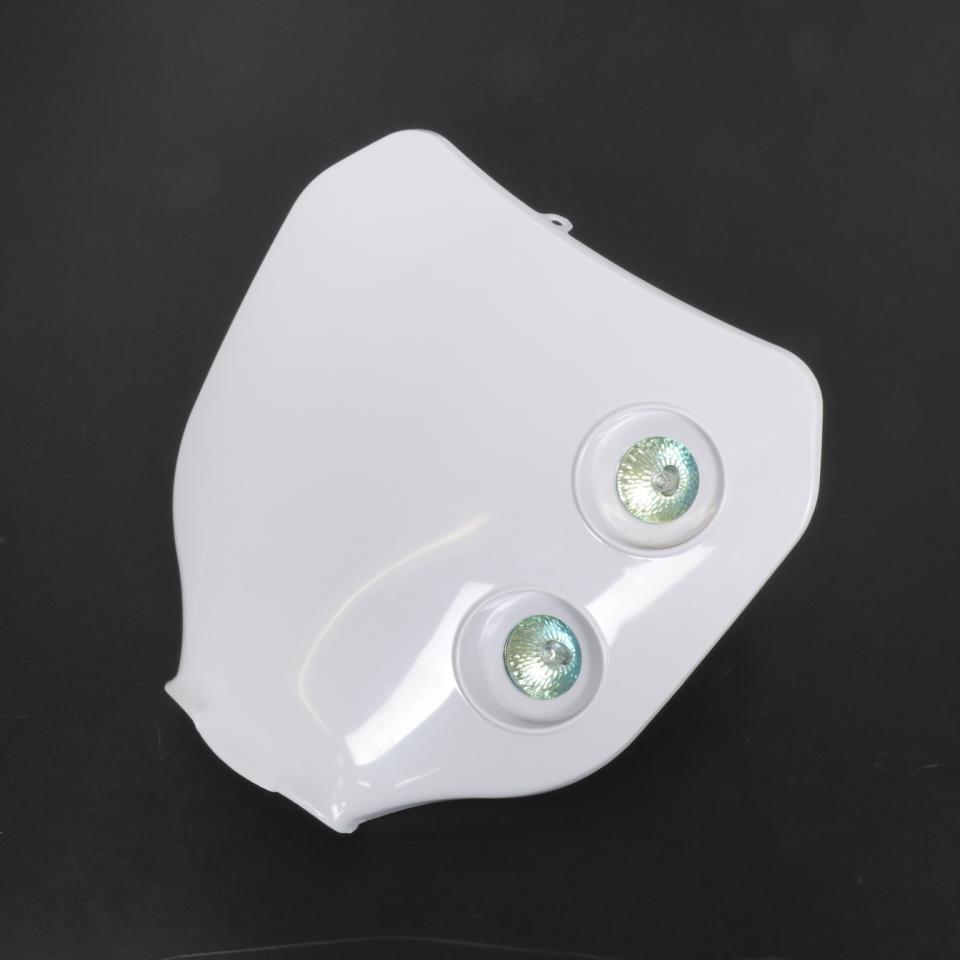Plaque phare blanche double optique halogène vertical Replay pour moto 50 à boite
