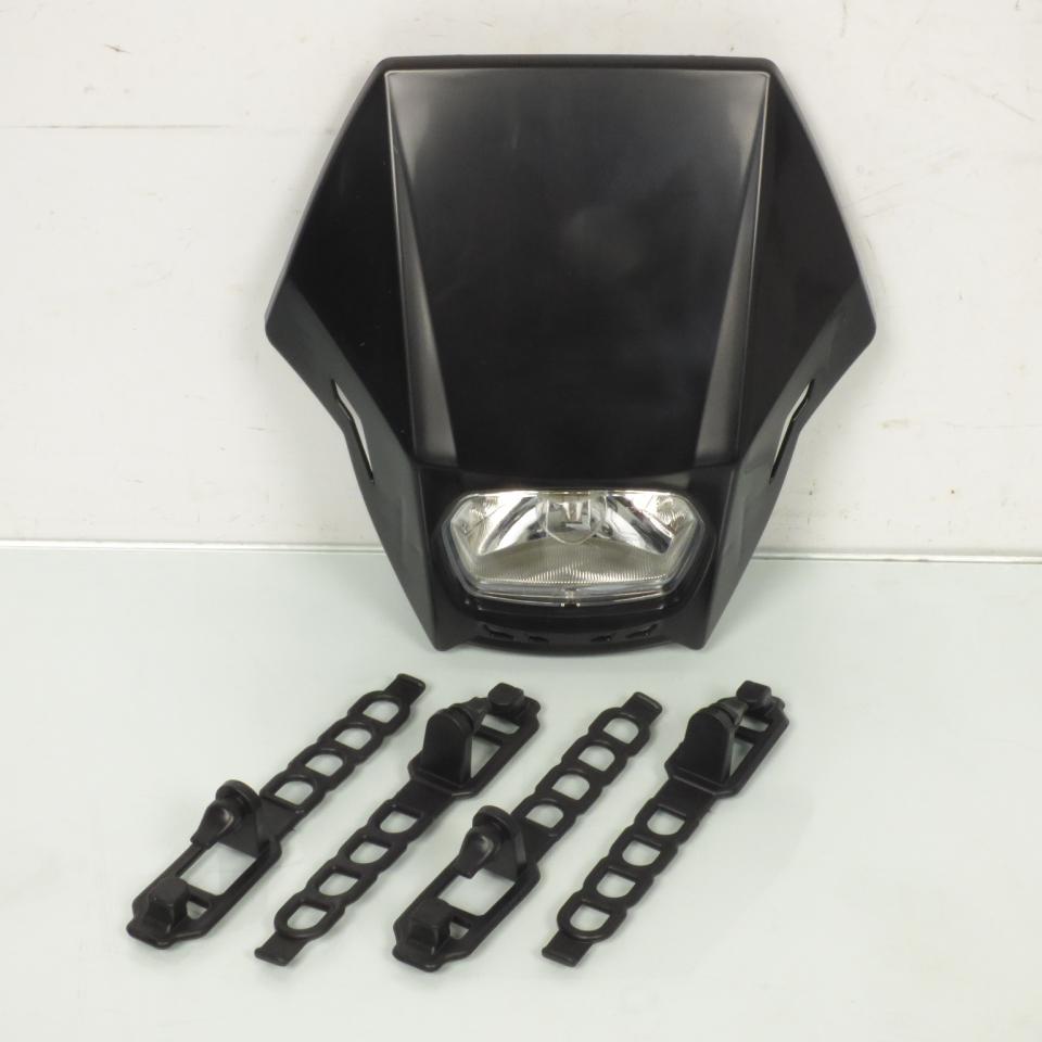 Plaque phare avec optique RTech Matrix noir blanc pour moto enduro R-MASKNR00007