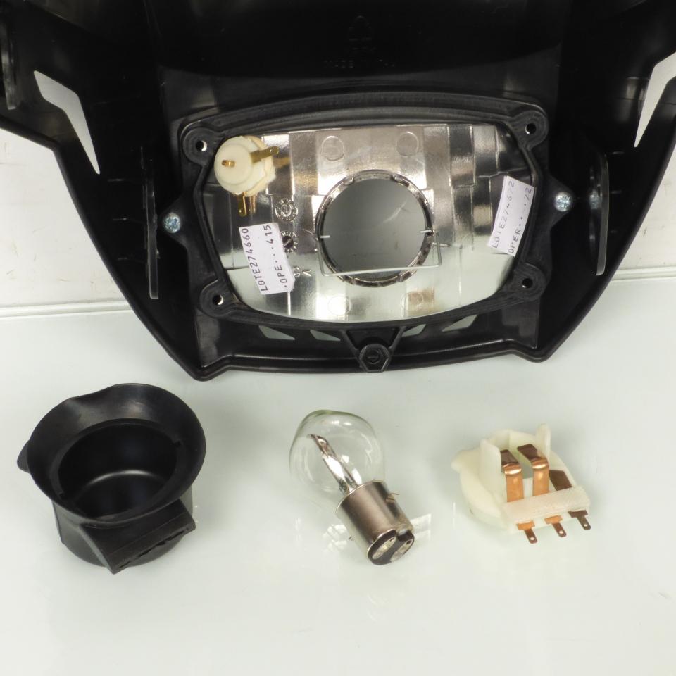 Plaque phare avec optique RTech Matrix noir blanc pour moto enduro R-MASKNR00007