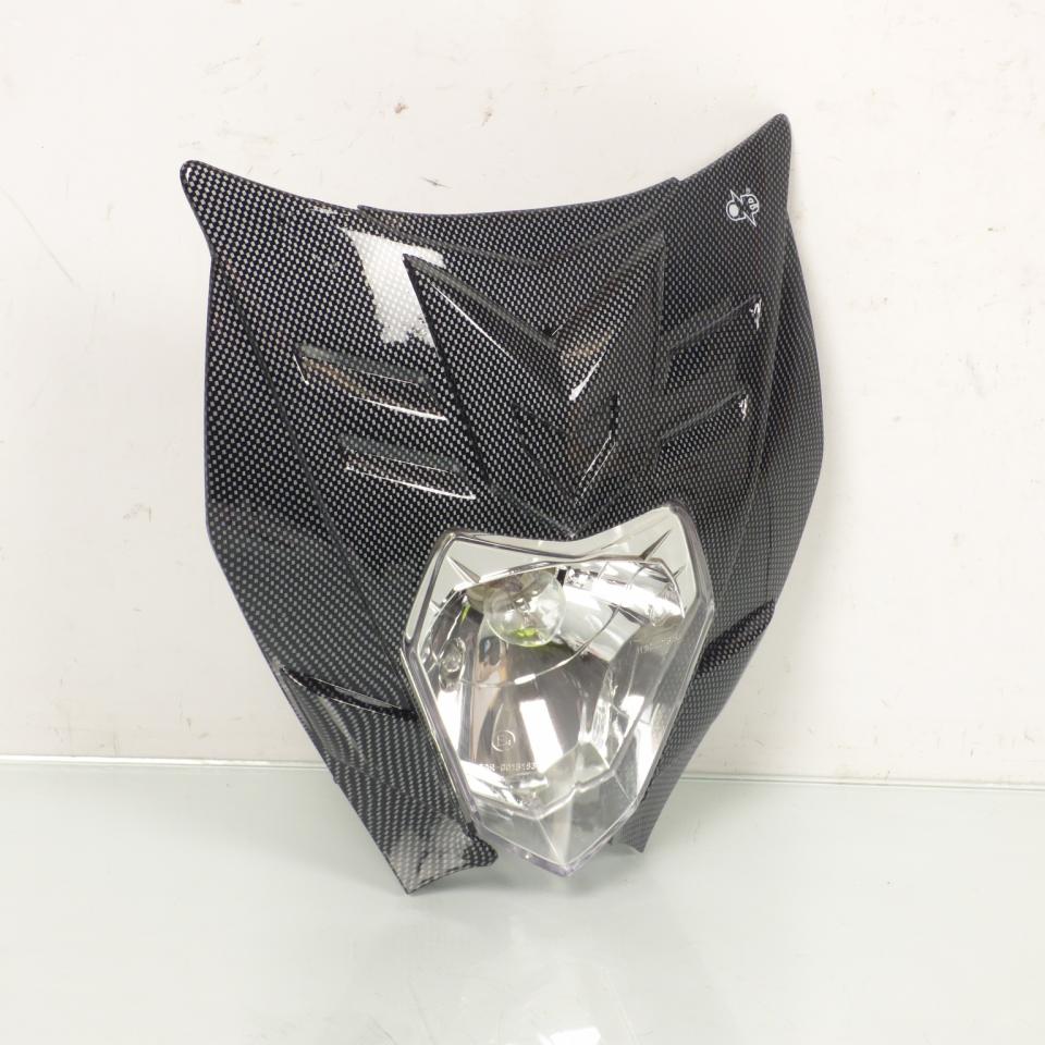 Plaque phare carbone avec optique phare 12V 35/35W One Felix pour moto 50 TT SM