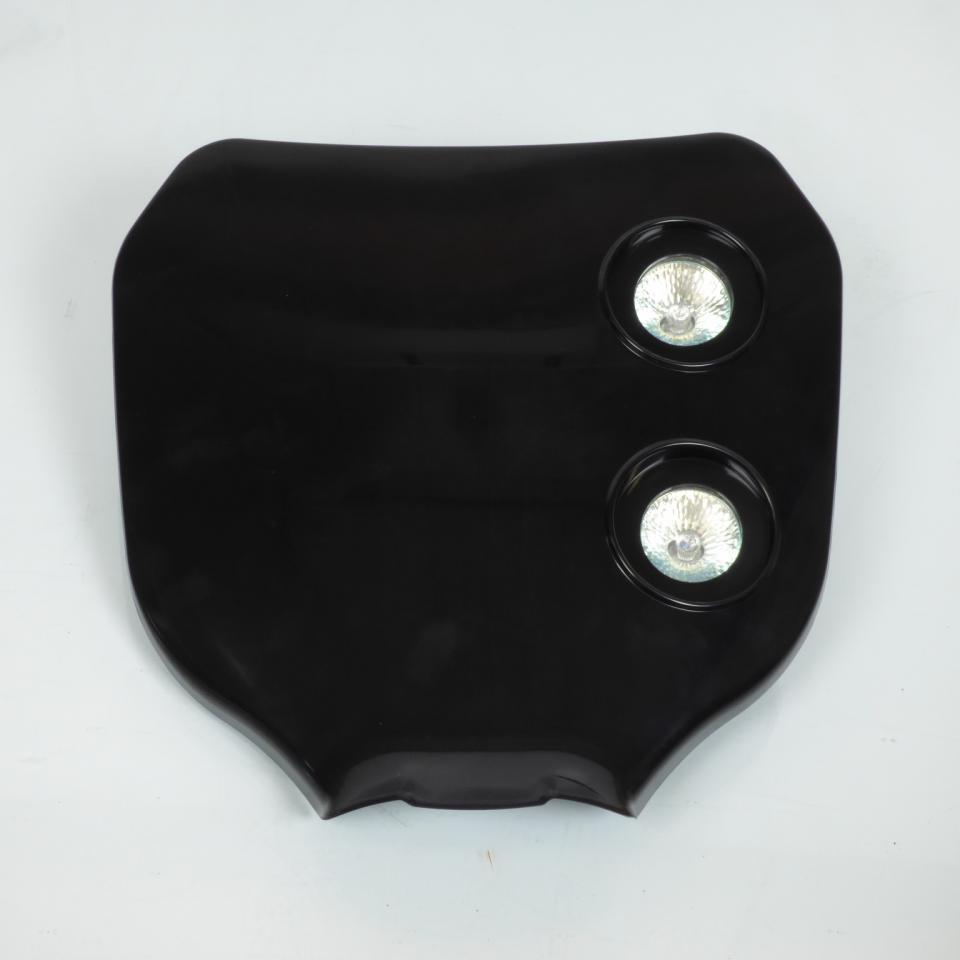 Plaque phare tuning noire Tun'R pour moto 2 optiques halogène vertical Neuf