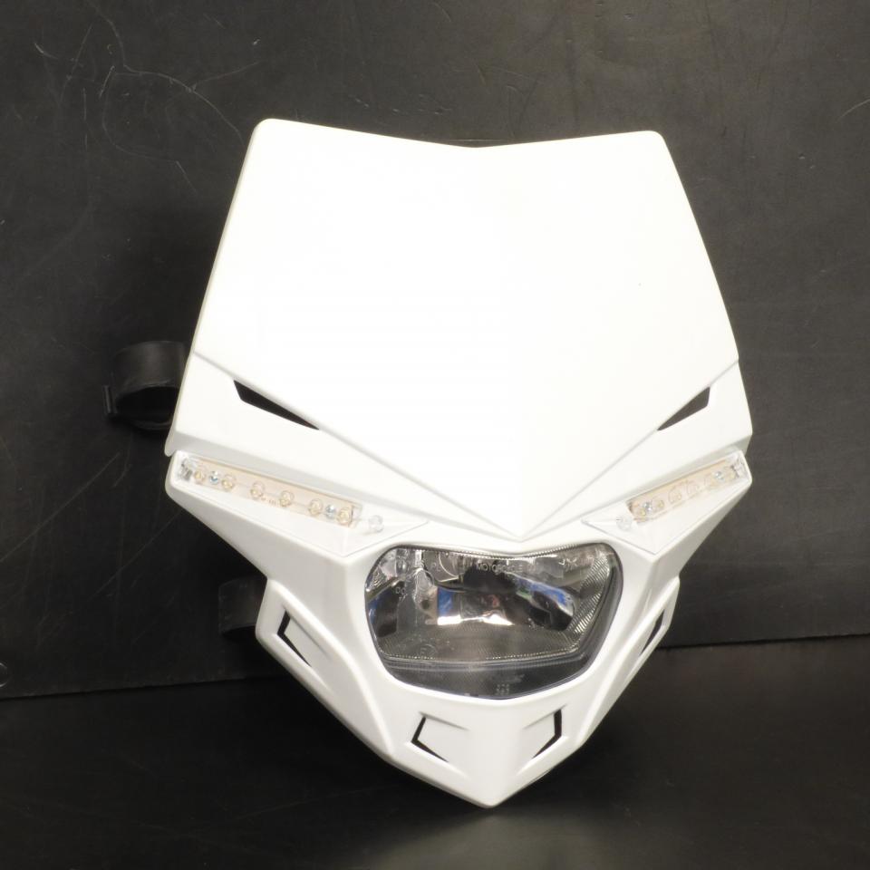 Plaque phare blanche avec optique UFO Stealth pour moto enduro 50 PF01715#041