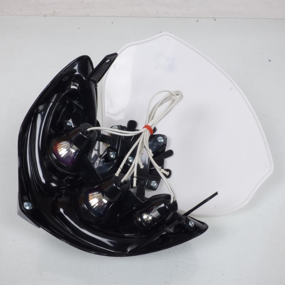 Plaque phare tête de fourche One Enduro Diamond blanc pour moto optique halogène Neuf