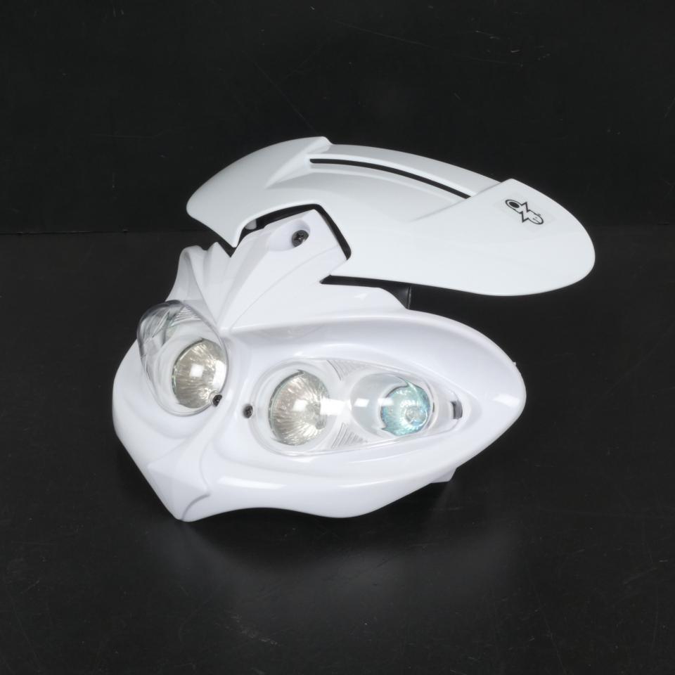 Plaque phare tête de fourche optique halogène One Manga blanc pour moto tuning Neuf
