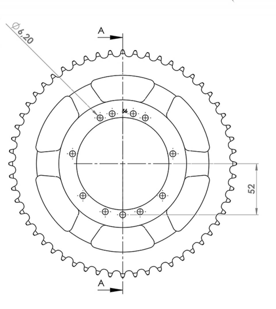 Couronne de transmission P2R pour Mobylette MBK 50 41 Neuf