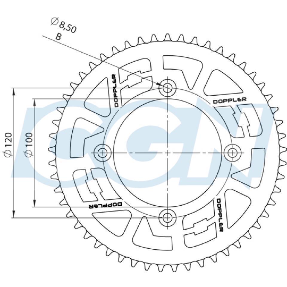 Couronne de transmission Doppler pour Moto Beta 50 RR FACTORY Neuf