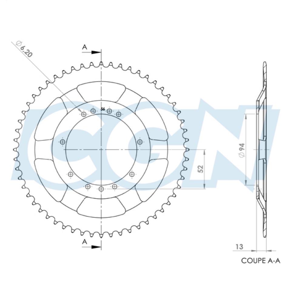 Couronne de transmission Teknix pour Mobylette MBK 50 41 Neuf