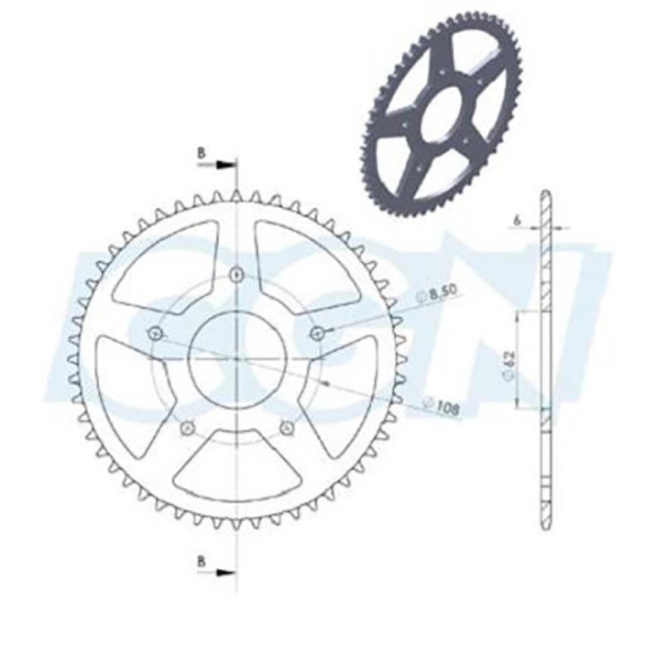 Couronne de transmission Teknix pour Moto Rieju 50 RRX Neuf