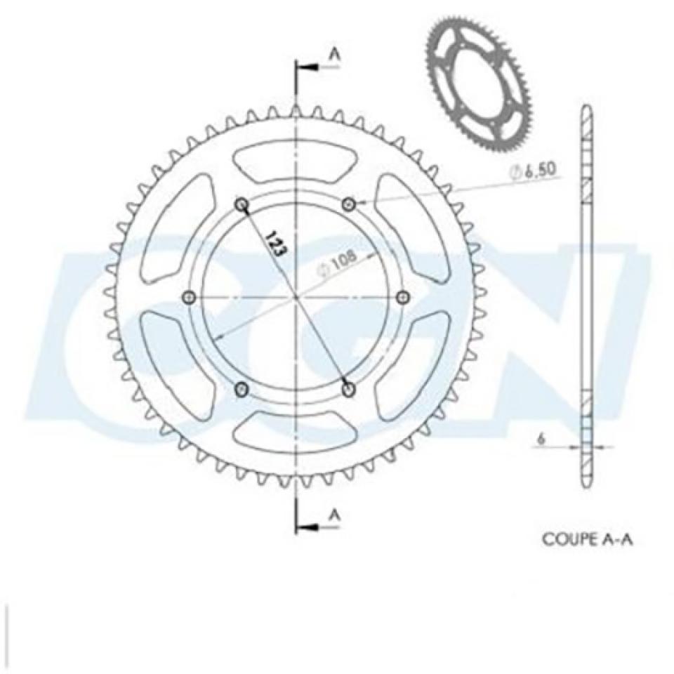 Couronne de transmission Teknix pour Moto Aprilia 50 RS4 2011 à 2017 Neuf