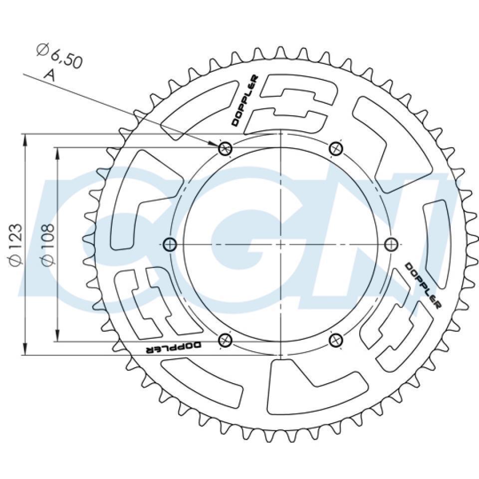 Couronne de transmission Doppler pour Moto Aprilia 50 RS4 2011 à 2017 Neuf