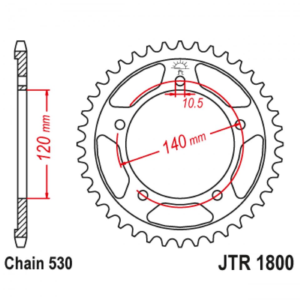 Couronne de transmission JT Sprockets pour Auto Neuf