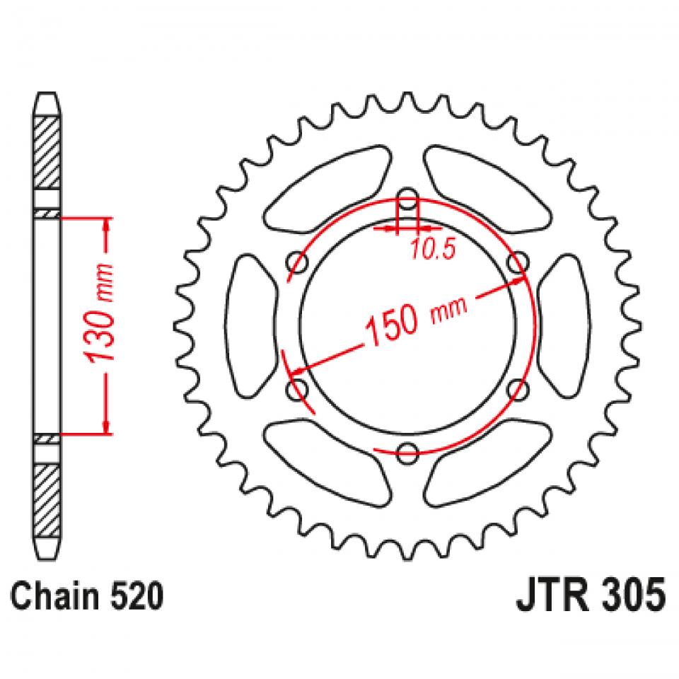 Couronne de transmission JT Sprockets pour Auto Neuf