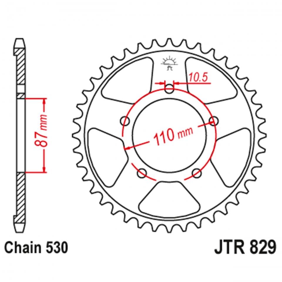 Couronne de transmission JT Sprockets pour Auto Neuf