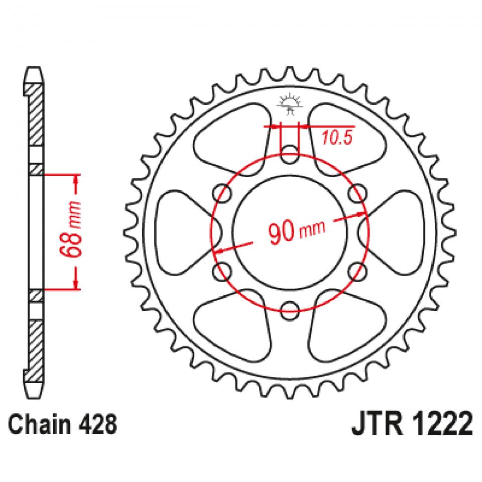 Couronne de transmission JT Sprockets pour Auto Neuf