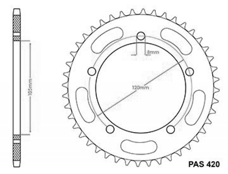 Couronne de transmission Sifam pour Moto Gilera 50 Eaglet 1997 à 1999 Neuf