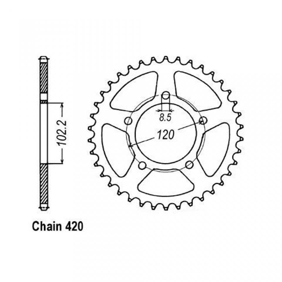 Couronne de transmission Sifam pour moto Aprilia 50 Tuono 2003 à 2005 Neuf