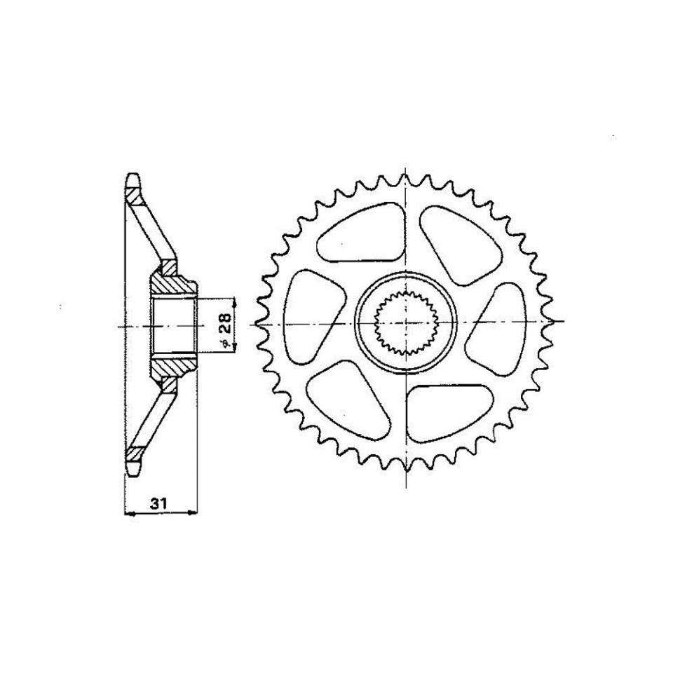 Couronne de transmission Sifam pour Moto Aprilia 50 Rs Extrema - Marzocchi 1995 à 1998 Neuf